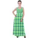 Sweet Pea Green Gingham Empire Waist Velour Maxi Dress View1