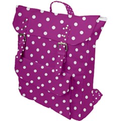 Polka Dots In Purple Buckle Up Backpack by WensdaiAmbrose