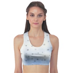 Simple Minimal Shapes Brushes Design Sports Bra by LoolyElzayat