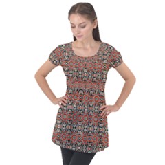 Ml-7-7 Puff Sleeve Tunic Top by ArtworkByPatrick