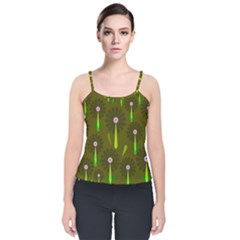 Zappwaits Velvet Spaghetti Strap Top by zappwaits