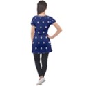 Navy Polka Dot Puff Sleeve Tunic Top View2