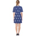 Navy Polka Dot Sixties Short Sleeve Mini Dress View2