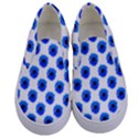 Sunflower Digital Paper Blue Kids  Canvas Slip Ons View1