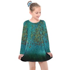 Tree In The Wind Kids  Long Sleeve Dress by WensdaiAmbrose