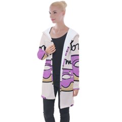 Donuts Sweet Food Longline Hooded Cardigan by Mariart