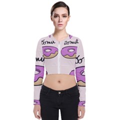 Donuts Sweet Food Long Sleeve Zip Up Bomber Jacket by Mariart