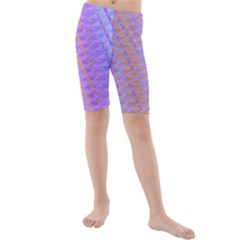 Diagonal Line Design Art Kids  Mid Length Swim Shorts by LoolyElzayat