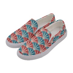 Seamless Patter Peacock Feathers Women s Canvas Slip Ons by Pakrebo