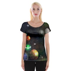 Galactic Cap Sleeve Top by WensdaiAmbrose