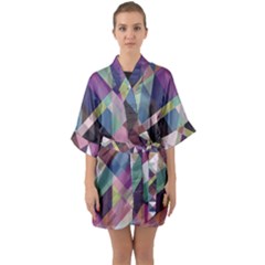 Geometric Sense Quarter Sleeve Kimono Robe by WensdaiAmbrose