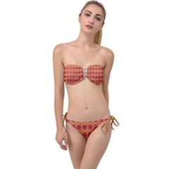 Zappwaits Retro Twist Bandeau Bikini Set by zappwaits