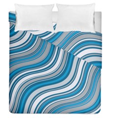 Blue Wave Surges On Duvet Cover Double Side (queen Size) by WensdaiAmbrose