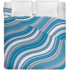 Blue Wave Surges On Duvet Cover Double Side (king Size) by WensdaiAmbrose