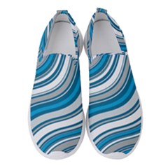 Blue Wave Surges On Women s Slip On Sneakers by WensdaiAmbrose