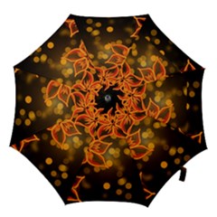 Flowers Background Bokeh Leaf Hook Handle Umbrellas (large) by Mariart