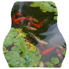 Koi Fish Pond Car Seat Velour Cushion  by StarvingArtisan