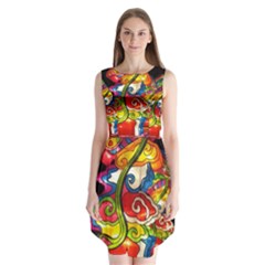 Dragon Lights Centerpiece Sleeveless Chiffon Dress   by Riverwoman