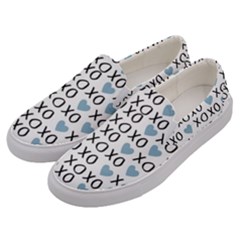 Xo Valentines Day Pattern Men s Canvas Slip Ons by Valentinaart