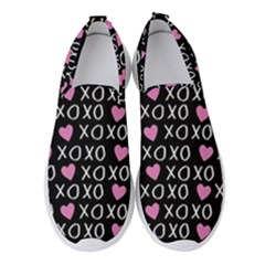 Xo Valentines Day Pattern Women s Slip On Sneakers by Valentinaart