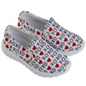 XO Valentines day pattern Kids  Lightweight Slip Ons View3