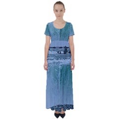 Niagara Falls High Waist Short Sleeve Maxi Dress by Riverwoman