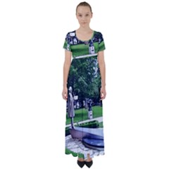 Shakespeare Garden Stratford High Waist Short Sleeve Maxi Dress by Riverwoman