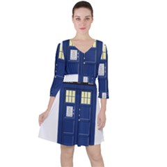 Tardis Doctor Who Time Travel Ruffle Dress by Wegoenart