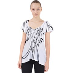Phoenix Mythical Bird Animal Lace Front Dolly Top by Wegoenart