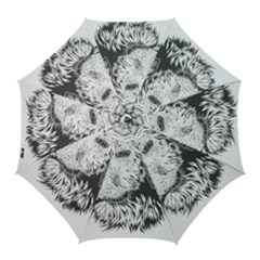 Dog Animal Domestic Animal Doggie Golf Umbrellas by Wegoenart
