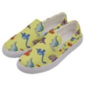 Dinosaurs - Yellow Finch Men s Canvas Slip Ons View2