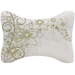 Flowers Background Leaf Leaves Seat Head Rest Cushion by Mariart