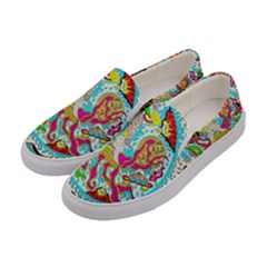 Supersonic Octopus Women s Canvas Slip Ons by chellerayartisans