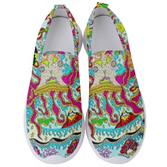 Supersonic Octopus Men s Slip On Sneakers by chellerayartisans