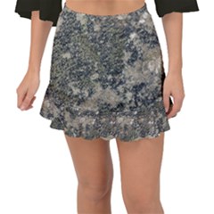 Grunge Camo Print Design Fishtail Mini Chiffon Skirt by dflcprintsclothing