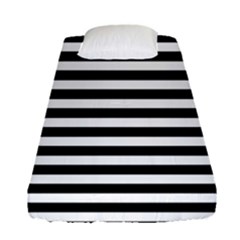 Black Stripes Fitted Sheet (single Size) by snowwhitegirl