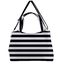 Black Stripes Double Compartment Shoulder Bag by snowwhitegirl