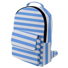 Blue Stripes Flap Pocket Backpack (small) by snowwhitegirl