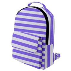 Lilac Purple Stripes Flap Pocket Backpack (small) by snowwhitegirl