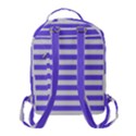 Lilac Purple Stripes Flap Pocket Backpack (Small) View3