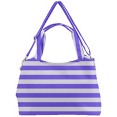 Lilac Purple Stripes Double Compartment Shoulder Bag by snowwhitegirl