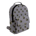 Skull Grey Pattern Flap Pocket Backpack (Small) View2