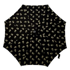 Skull Black Pattern Hook Handle Umbrellas (large) by snowwhitegirl