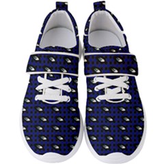Eyes Blue Plaid Men s Velcro Strap Shoes by snowwhitegirl
