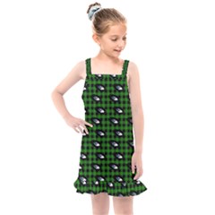 Eyes Green Plaid Kids  Overall Dress by snowwhitegirl