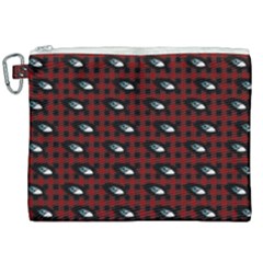 Eyes Red Plaid Canvas Cosmetic Bag (xxl) by snowwhitegirl