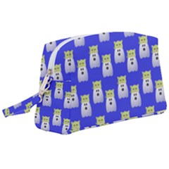 Ghost Pet Blue Wristlet Pouch Bag (large) by snowwhitegirl