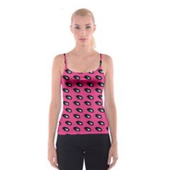 Eyes Dark Pink Spaghetti Strap Top by snowwhitegirl