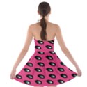 Eyes Dark Pink Strapless Bra Top Dress View2