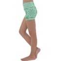 Ornamental Green Kids  Lightweight Velour Yoga Shorts View2